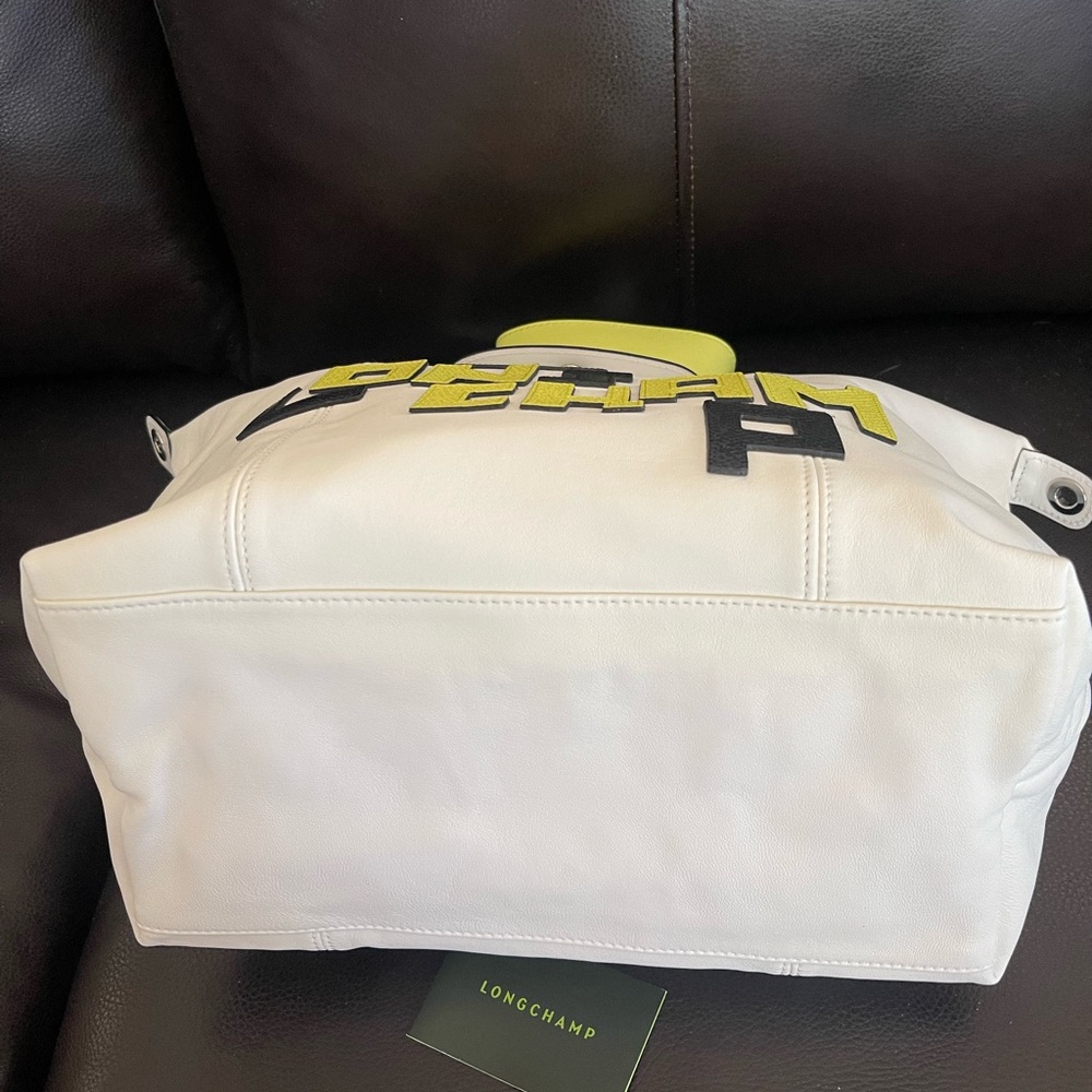 NWT LONGCHAMP Le Pliage Leather Limited Edition Crossbody Tote Bag - Picture 5 of 14